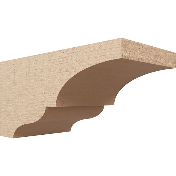 Ekena Millwork 12"W x 24"D x 12"H Wide Asheboro Rough Cedar Woodgrain TimberThane Corbel, Primed Tan CORUR12X24X12ASHRCPR - main